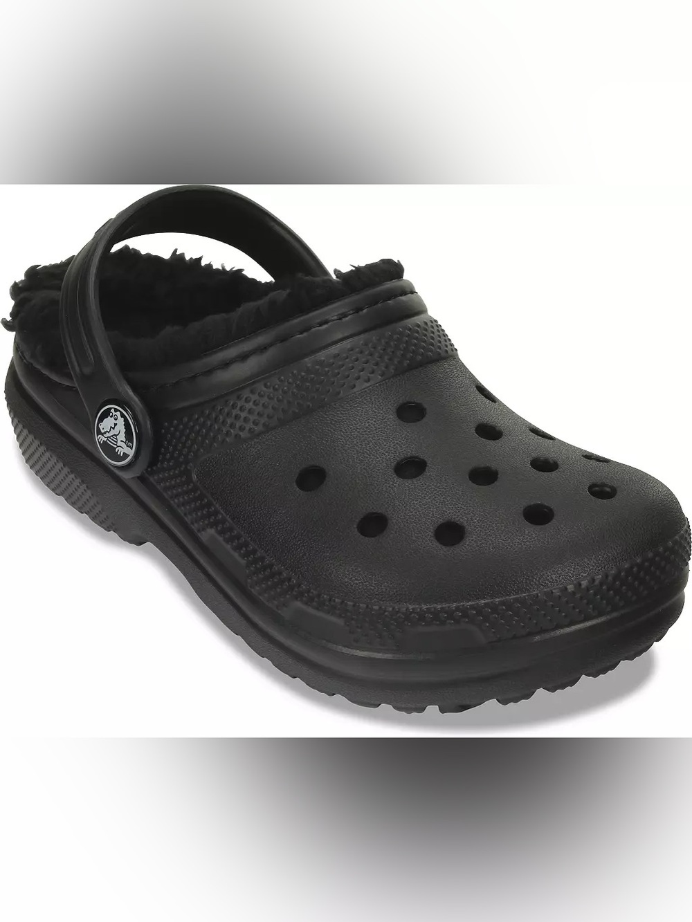CROCS Kids Classic Lined Clog - Black - Picture 2 of 6